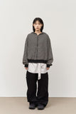 Pars Cropped Striped Zip Up
