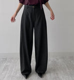 [FW] Striped One-Tuck Wide Slacks