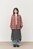 (W) Tap Striped Skirt
