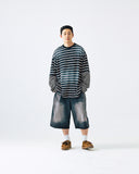 Vintage Washed Denim Half Pants