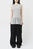 (W) June Shirring Sleeveless