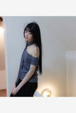 Thira stripe 2-way tee
