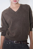 Sober wool v-neck knit