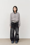 (W) Momo Striped Zip Hoodie