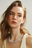 Ocean Wave Chalcedony Necklace