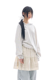 Asymmetric button raglan hoodie