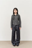 (W) Modet Frill Striped Shirt