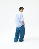 [AG] Wide Curved Denim Pants