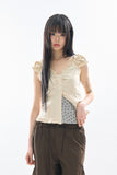 Maria frill puff blouse