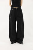 Bohemian Studded Black Pants