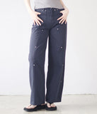 Bolt pin tuck wide pants