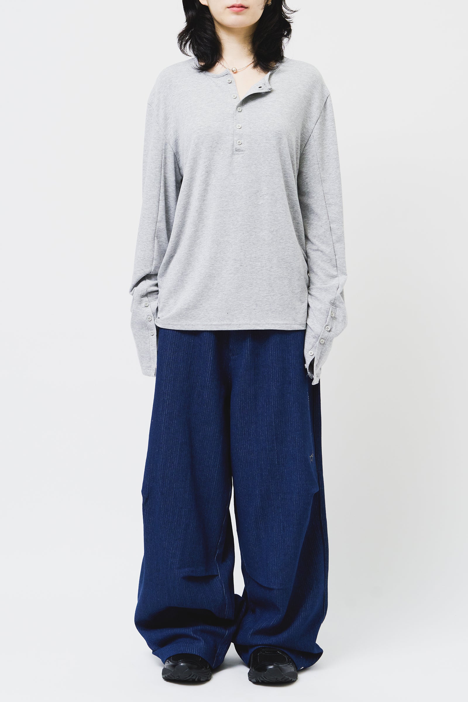 【HI FI FNK】Center Henley Longsleeve HI FI FNK(ハイファイファンク) - センターヘンリー長袖