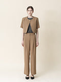 [Premium] Button Linen Jacket & Slacks Set