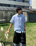 Cooling See-Through Stripe Short Sleeve Shirt
