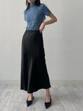 Tom Ribbed Mockneck Half T-Shirt