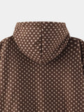 Dot fleece hood zip-up
