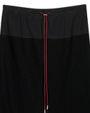LEATHER STRING TERRY LONG SKIRT