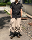 Twill Cotton Cargo Bermuda Pants