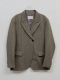 Unbalanced One Button Loose Fit Single Jacket