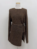 [Skirt SET] Mohair Layered Knit Two-Piece