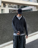 Pigment Over Hood Knit Zip-Up