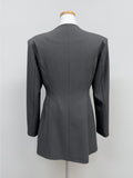 Pin tuck round half jacket