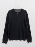 Ribbed Henry Neck Overfit Knit