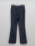 [Skirt SET] Grid pin tuck boot cut slacks