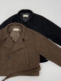 [wool70%] Barnett Wool Belted Short Coat