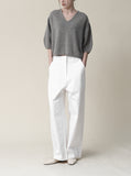 [Premium] Sensi Whole Garment Crop V-Neck Knit