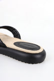 Rattan fluffy flip-flops