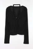 Ronnie Frill Cardigan Halter Tee