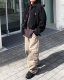 Curved Incision Cargo Pants