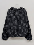 Embossed Dot Hooded Jumper