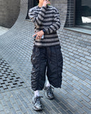 Nylon Shirring Bermuda Pants