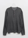 Ribbed Henry Neck Overfit Knit