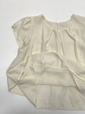Plain layered short sleeve blouse