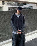 Pigment Over Hood Knit Zip-Up