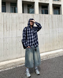 Tartan Check Hood Over Shirt