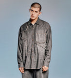 STAR RAW CUT DENIM SHIRT
