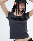 U-NECK LOGO T-SHIRT