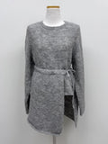 [Skirt SET] Mohair Layered Knit Two-Piece