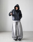 Symposium Hood Leather Jacket