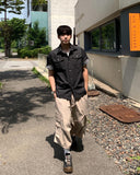 Twill Cotton Cargo Bermuda Pants