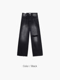 Steel Black Wide Denim