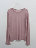 Pin-Tuck Tencel See-Through T-Shirt