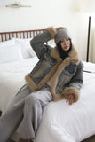 Quilted Lining) Earth Fur Denim Jacket