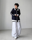 Keria Waffle Track Zip-up