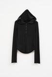 (W) Roa Stud Hooded Top