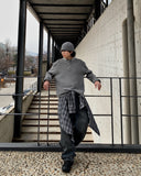 Pigment Henley Neck Waffle Long Sleeve